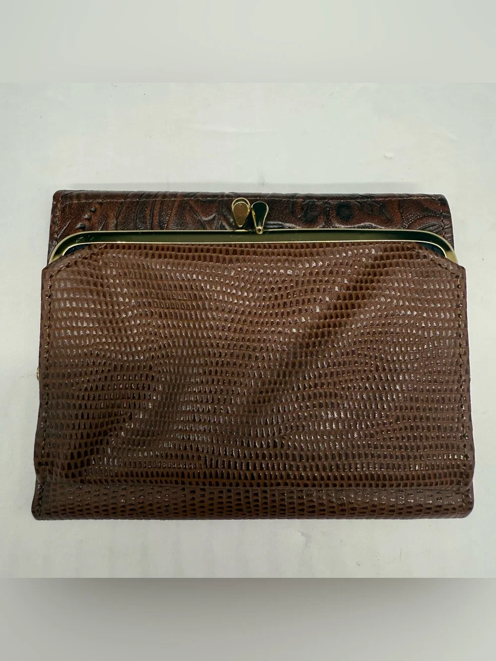 Vintage Amity Cowhide Leather Trifold Wallet